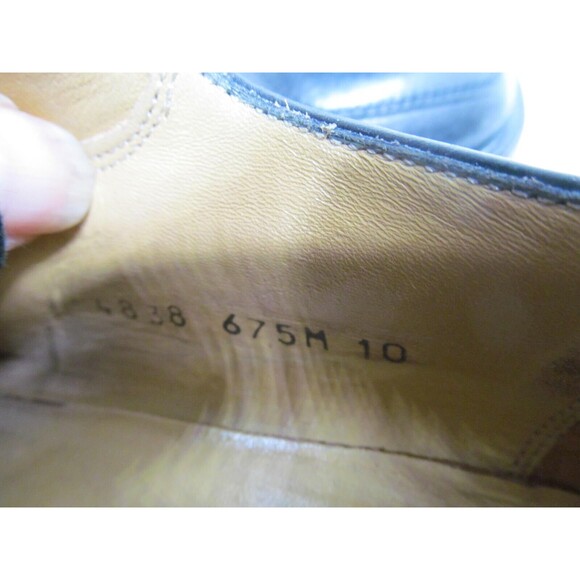 Mezlan Mens Black Apron Toe Derby Shoes Size US 10 Quality Made In Spain - Picture 8 of 16